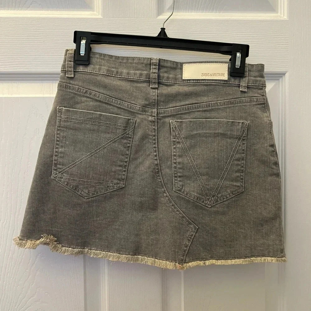 ! Zadig and Voltaire jean skirt sz 36 - Picture 2 of 5
